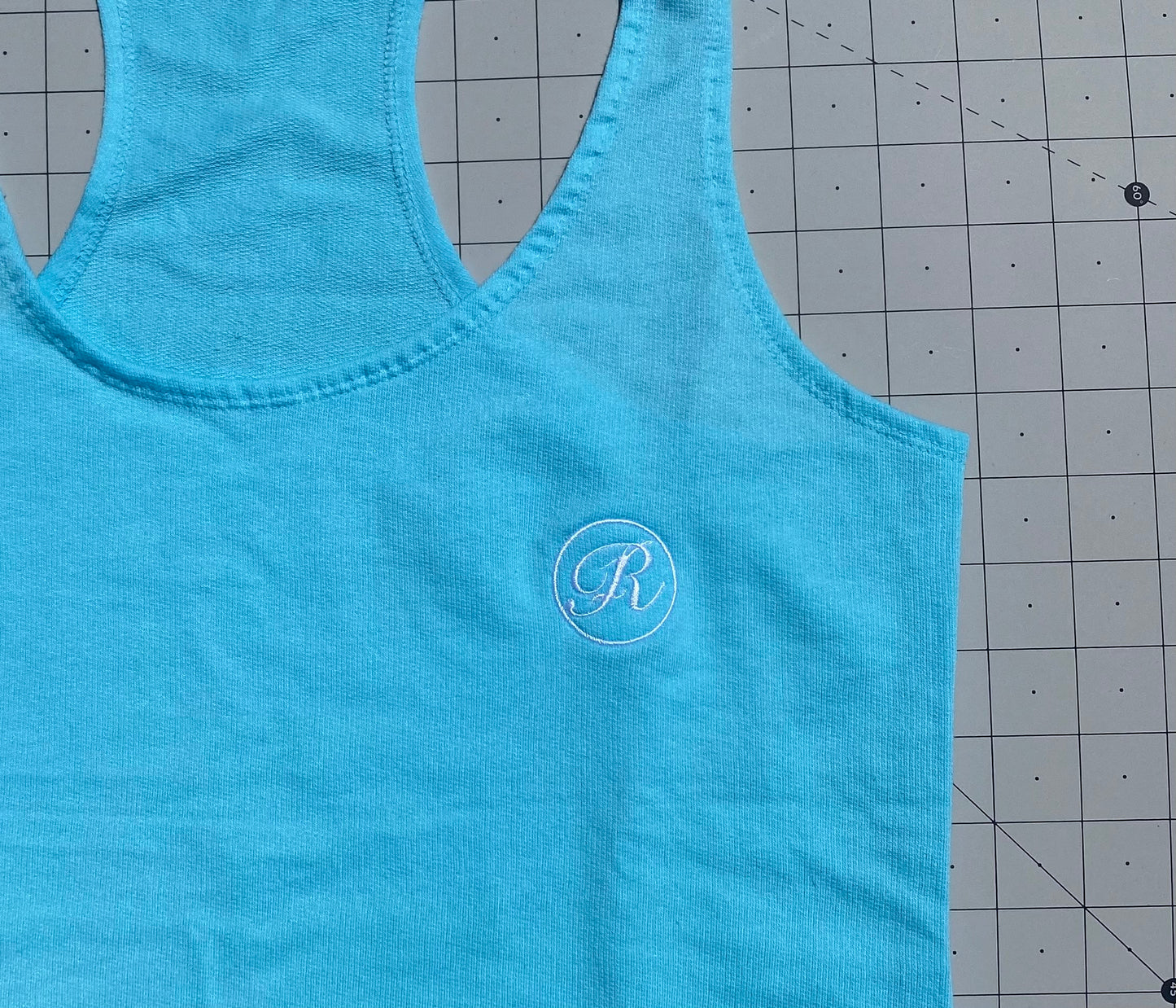 Womens terry top- ocean